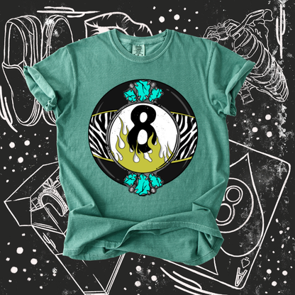 Zebra 8 ball tee