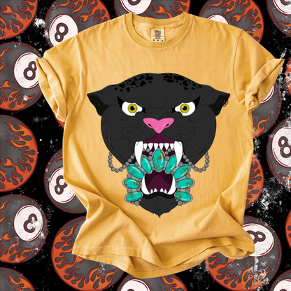 Turquoise panther tee